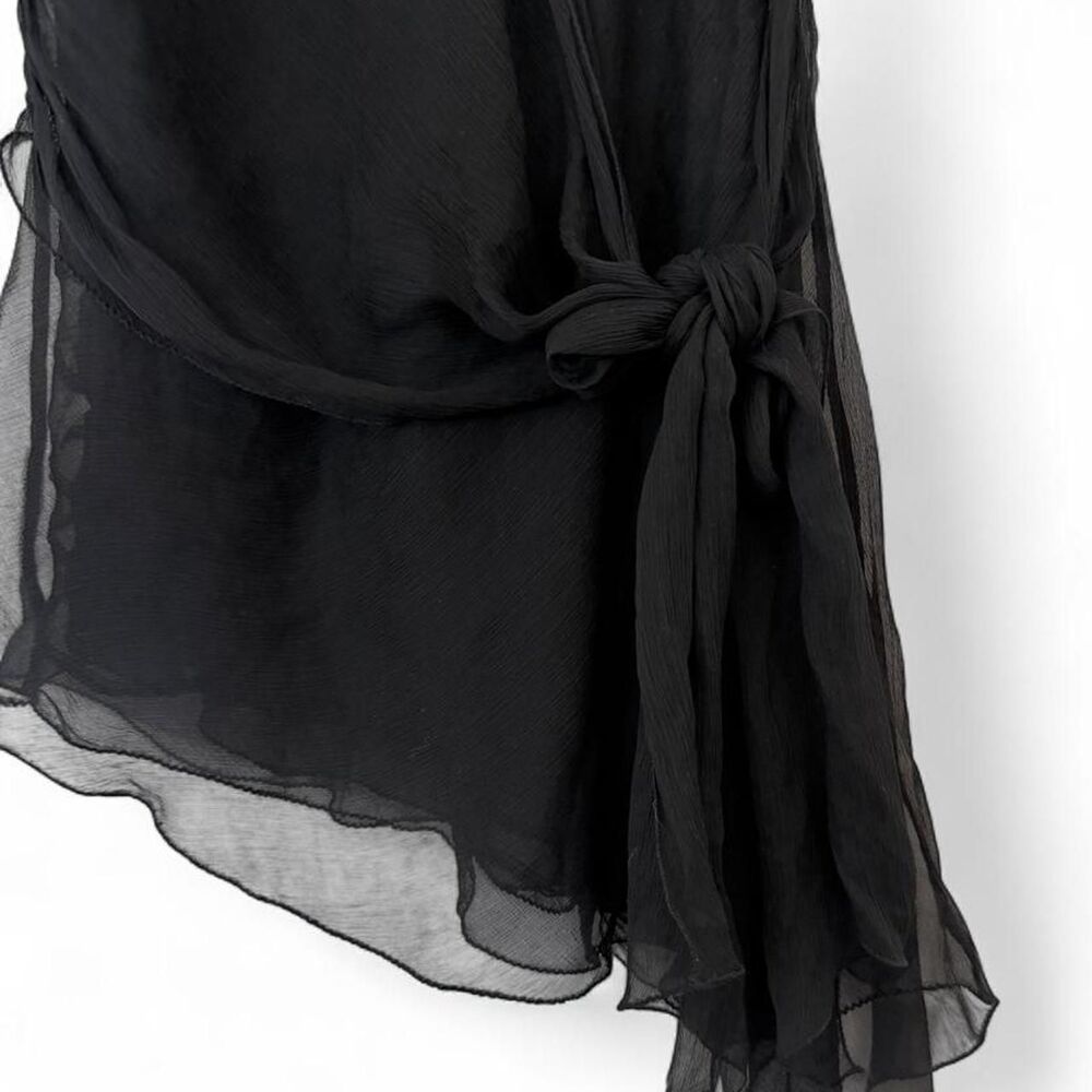 Vintage Y2K Max Studio Special Edition 100% Silk Sequin Black Cami Top M - Picture 2 of 9